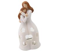 ZEPFJHE Figurine en résine mère et fille avec LED vacillante pour la fête des mères ou Noël, un anniversaire, une chambre à coucher
