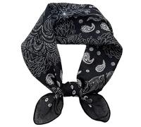 ZEPFJHE Foulard carré pour activités de plein air, respirant, évacuation de la transpiration, foulard carré pour hommes et femmes à la mode personnalité styles uniques écharpe, Noir , Taille unique
