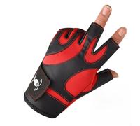 ZEPFJHE Gants de pêche sur glace 3 doigts coupés Résistance à l'usure Kayak Fly Gear Accessoires pour homme et femme Gants de pêche avec fibre