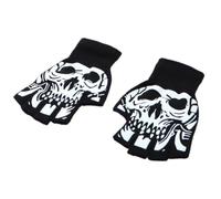 ZEPFJHE Gants thermiques tendance et élégants en fibre de polyester Motif squelette Pour Halloween Hiver Cyclisme Ski Escalade