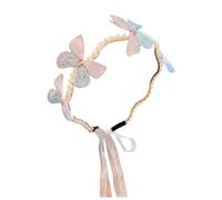 ZEPFJHE Girl Hair Hoop Butterfly Pearls Couronnes Pour La Reine Anniversaire Bands Bands Photo Accessoires Costumes Elegant Headwear Kids Hairpin Hair