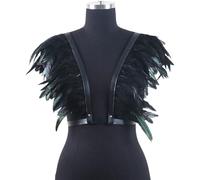 ZEPFJHE Gotik Boléro à plumes pour homme et femme