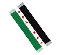 ZEPFJHE Grand drapeau de la République arabe syrienne pour adulte Unisexe Châle à franges pour la culture fidèle et du Moyen-Orient Drapeaux Syrie, YHC029, taille unique