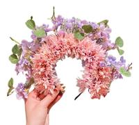 ZEPFJHE Guirlandes de mariée florales pour mariage - Couronne double face - Accessoire pour cheveux - Accessoires pour cheveux