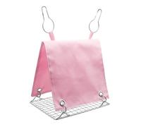 ZEPFJHE Hamac en acier pour perruches, inséparables, cabanes avec tapis de ventilation double face, calopsittes et perroquets