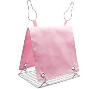 ZEPFJHE Hamac en acier pour perruches, inséparables, cabanes avec tapis de ventilation double face, calopsittes et perroquets