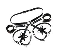 ZEPFJHE Harnais de cuisse punk en cuir pour femme, ceinture porte-jarretelles, accessoires de bijoux de corps, accessoires pour fête d'Halloween, boîte de nuit, harnais en cuir, porte-jarretelles