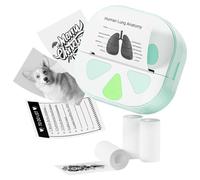 ZEPFJHE Imprimante d'autocollants portable sans encre compatible Bluetooth pour étudiants, impression professionnelle, mémos, reçus, horaires via smartphone et tablettes