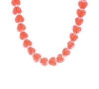 ZEPFJHE Joli collier avec pendentif en résine en forme de cœur aux couleurs vives léger et confortable Chaîne réglable Accessoire pour un usage quotidien Collier léger à breloques bonbons, taille