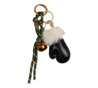 ZEPFJHE Joli porte-clés en corde tressée pour sac à dos, sac à main, décoration de sac à main, porte-clés en corde tressée, Noir