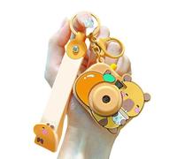 ZEPFJHE Joli porte-clés en forme d'appareil photo en forme d'animal - Décoration de couleur vive - Cadeau créatif - Cadeau de fête - Porte-clés pour ami et famille, Thé au lait., taille unique