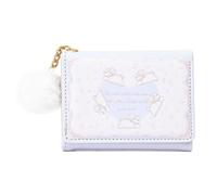 ZEPFJHE Joli porte-monnaie en cuir synthétique à trois volets avec porte-cartes Motif lapins de dessin animé, bleu