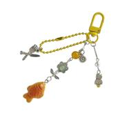 ZEPFJHE Jolie sangle de téléphone Taiyaki rétro japonaise des années 90 porte-clés pendentif léger pour amis amoureux