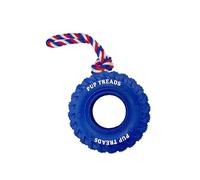 ZEPFJHE Jouet à mâcher pour chien en caoutchouc durable avec compartiment à friandises et attaches de corde pour jouer agressif