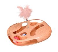 ZEPFJHE Jouet de jeu permanent en polystyrène pour chat mettant en évidence la piste participative et les plumes pour plus de facilité et de plaisir permanent développé pour Housecats Puzzle Puss Toy