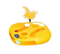 ZEPFJHE Jouet de jeu permanent en polystyrène pour chat mettant en évidence la piste participative et les plumes pour plus de facilité et de plaisir permanent développé pour Housecats Puzzle Puss Toy