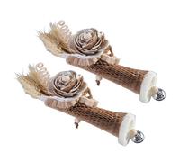 ZEPFJHE Jouet d'enrichissement pour perroquets - Jouet à mâcher pour cage à mordre - Bouquet interactif sûr pour la mastication de cage à mâcher - Jouet en bois pour oiseaux