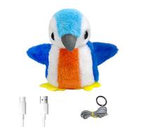 ZEPFJHE Jouet Oiseau À Ailes Battantes pour Les Chats en Peluche Interactive avec Batterie Touch Activée Rechargeable pour Le Divertissement À Domicile