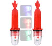 ZEPFJHE Lampe LED étanche durable pour leurres de poissons 3 V basse tension Balise clignotante pour bateaux de navigation et leurre de poisson Lampe appât de pêche de nuit