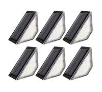 ZEPFJHE Lampe solaire de jardin LED pour escalier extérieur, clôture, terrasse, terrasse, éclairage extérieur, décoration de rue