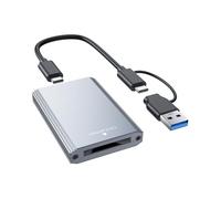 ZEPFJHE Lecteur de cartes CFE B en alliage d'aluminium à vitesse rapide 10 Gbit/s Interfaces USB C 3.2 pour flux de travail intensifs de données transfert de données USB C périphérique de stockage