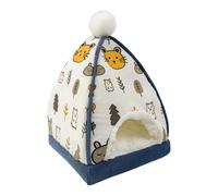 ZEPFJHE Lit confortable pour petit animal avec tapis pipi amovible en polaire douce confortable pour la recherche d'un porc du Ghana Nain Lagomorph Spiny Lit d'hiver chaud