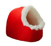 ZEPFJHE Lit perméable pour petit animal domestique chaud pour petit animal domestique grotte pour temps froid pour petits médias utilisation intérieure abri portable