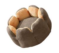 ZEPFJHE Lit pour animal de compagnie avec coussin amovible, poignée douce, beau lit rond pour chien, coussin amovible
