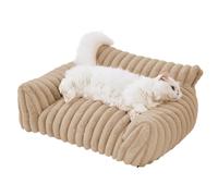 ZEPFJHE Lit pour animal de compagnie avec coussin luxueux et doux - Beau lit câlin pour chien - Canapé luxueux pour chats