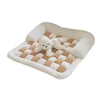ZEPFJHE Lit pour animal domestique avec traversins en mousse en forme d'œufs, tapis de canapé en peluche facile à installer pour chiens