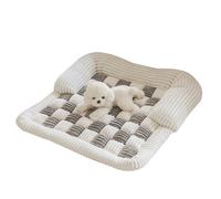 ZEPFJHE Lit pour animal domestique avec traversins en mousse en forme d'œufs, tapis de canapé en peluche facile à installer pour chiens