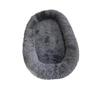 ZEPFJHE Lit pour chien et humain avec housse amovible - Nid doux surdimensionné et épais - Lit pour chien à poils longs - Nid amovible