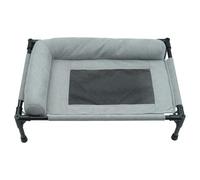 ZEPFJHE Lit surélevé pour animal domestique avec oreiller résistant aux mastications, filet respirant et lavable pour chien Hamac pour intérieur et extérieur avec housse amovible lavable