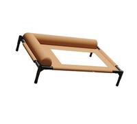 ZEPFJHE Lit surélevé pour animal domestique avec oreiller résistant aux mastications, filet respirant et lavable pour chien Hamac pour intérieur et extérieur avec housse amovible lavable