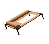 ZEPFJHE Lit surélevé pour animal domestique avec oreiller résistant aux mastications, filet respirant et lavable pour chien Hamac pour intérieur et extérieur avec housse amovible lavable