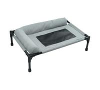 ZEPFJHE Lit surélevé pour animal domestique avec oreiller résistant aux mastications, filet respirant et lavable pour chien Hamac pour intérieur et extérieur avec housse amovible lavable