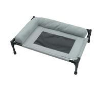 ZEPFJHE Lit surélevé pour chien avec filet respirant et oreiller résistant à la mastication lavable pour chiens de petite et moyenne taille