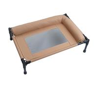 ZEPFJHE Lit surélevé pour chien avec filet respirant et oreiller résistant à la mastication lavable pour chiens de petite et moyenne taille