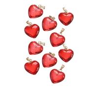 ZEPFJHE Lot de 10 pendentifs multifonctionnels en acrylique en forme de cœur pour créer un joli pendentif en acrylique, One Size, Comme décrit