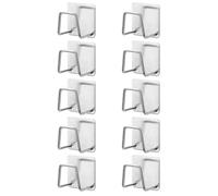 ZEPFJHE Lot de 10 porte-éponges en acier inoxydable, parfaits pour les petits accessoires de cuisine, économiseur d'espace, crochet de cuisine multifonction