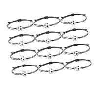 ZEPFJHE Lot de 12 cadeaux de fête sur le thème du sport avec bracelets et petit ballon de football en alliage pour anniversaires et réunions d'équipe Fournitures de fête d'anniversaire