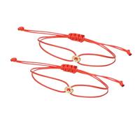 ZEPFJHE Lot de 2 bracelets unisexes en perles tressées réglables pour couple, bijoux de fête, accessoires de poignet élégants, taille unique, Comme décrit