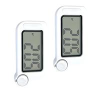 ZEPFJHE Lot de 2 horloges murales numériques modernes avec fonction de date et boîtier antichoc rétroéclairé pour cuisine, salle de bain, décoration de cuisine, affichage de la date