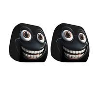 ZEPFJHE Lot de 2 housses élastiques pour appuie-tête de voiture motif gros yeux amusants universelles pour voiture, camion, tissu polyester extensible