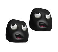 ZEPFJHE Lot de 2 housses élastiques pour appuie-tête de voiture motif gros yeux amusants universelles pour voiture, camion, tissu polyester extensible