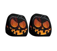 ZEPFJHE Lot de 2 housses élastiques pour appuie-tête de voiture motif gros yeux amusants universelles pour voiture, camion, tissu polyester extensible