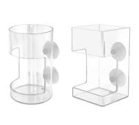 ZEPFJHE Lot de 2 mangeoires submersibles pour aquariums - Conserve la nourriture - Convient pour divers petits poissons et aquariums - Avec ventouse