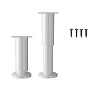 ZEPFJHE Lot de 2 pieds de meubles réglables en hauteur avec coussinet absorbant les chocs antidérapants pour lit, chaises et tables