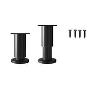 ZEPFJHE Lot de 2 pieds de meubles réglables en hauteur avec coussinet absorbant les chocs antidérapants pour lit, chaises et tables