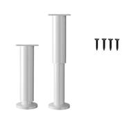 ZEPFJHE Lot de 2 pieds de meubles réglables en hauteur avec coussinet absorbant les chocs antidérapants pour lit, chaises et tables